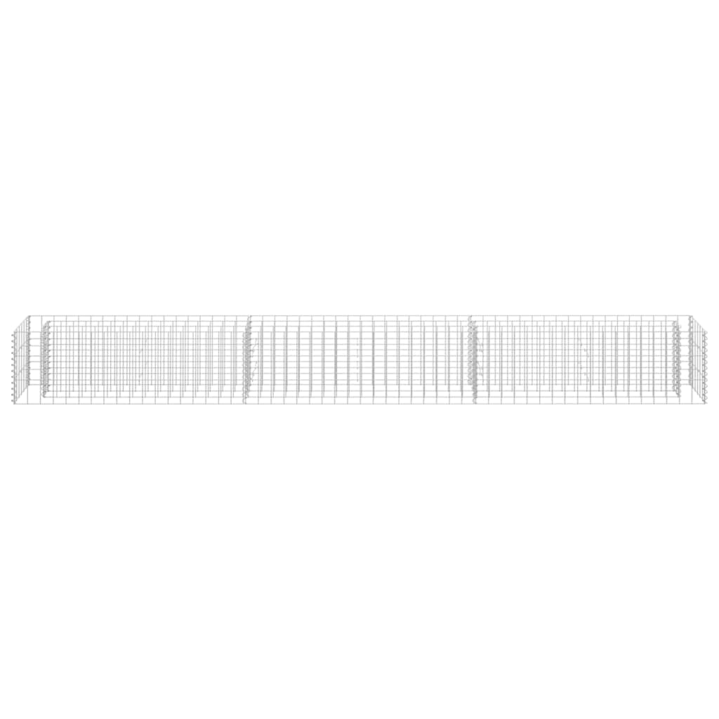 Gabionen-Hochbeet Verzinkter Stahl 90x30x10 cm