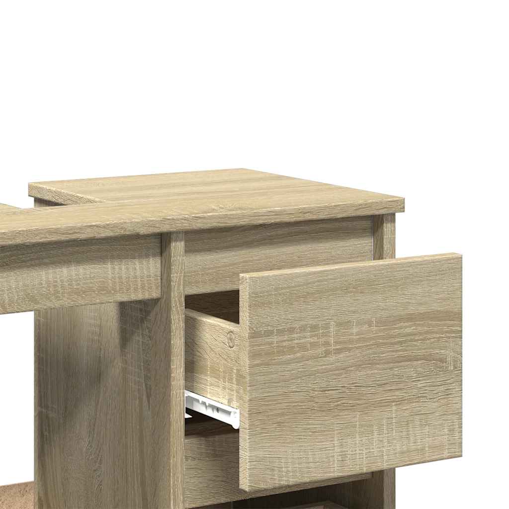Badschrank Weiß 65x33x60 cm Holzwerkstoff