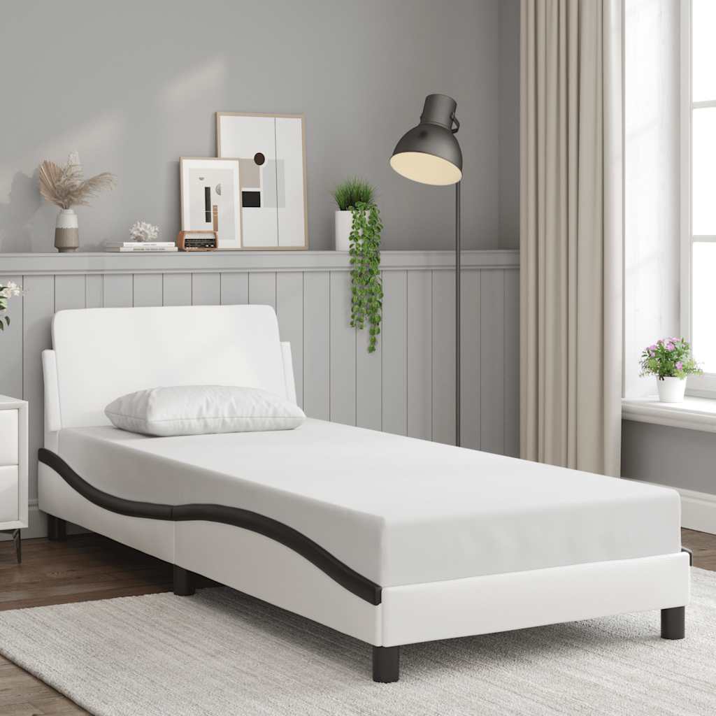 Bettgestell "Dover" Schwarz 80x200 cm Kunstleder