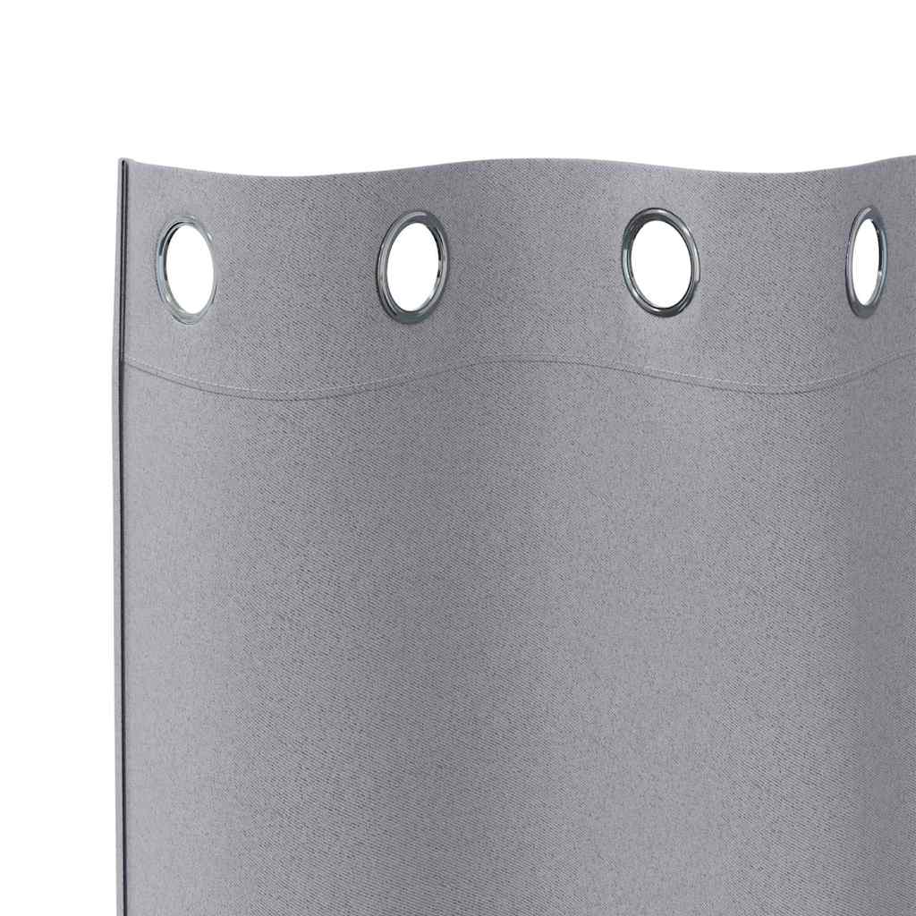 Verdunkelungs-Vorhänge mit Ringen 2 pcs Beige 140 x 140 cm