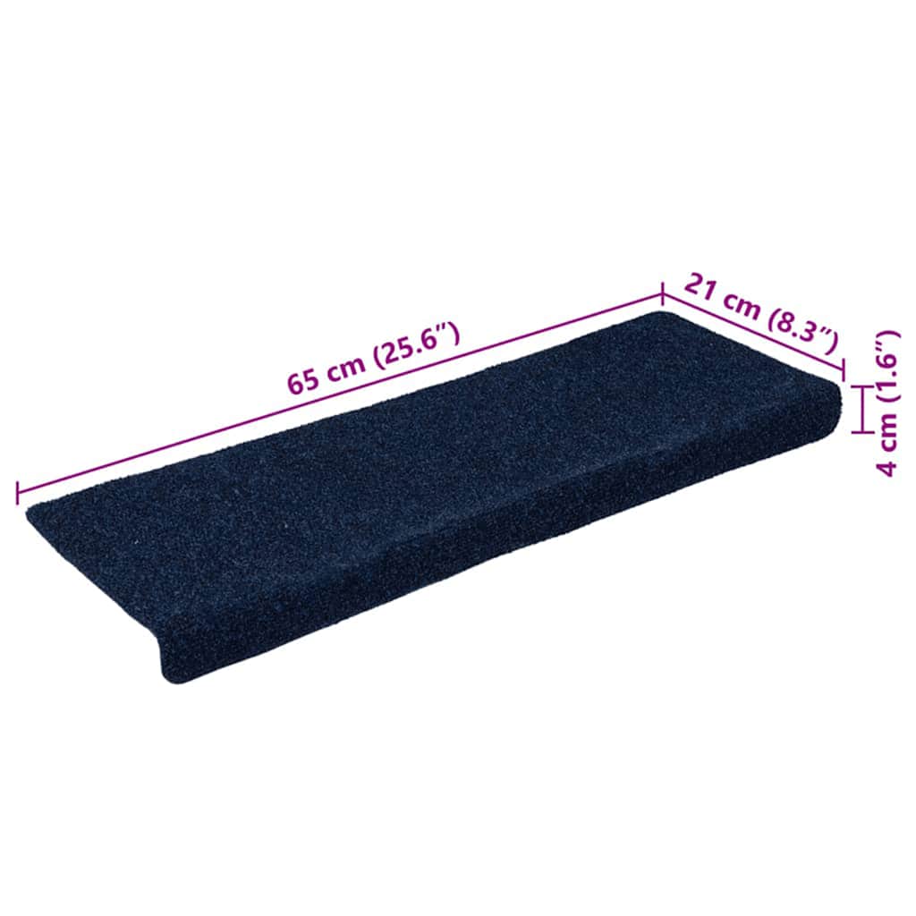Stufenmatten Selbstklebend 15 Stk. 65x21x4 cm Hellbraun Rechteckiger Rand