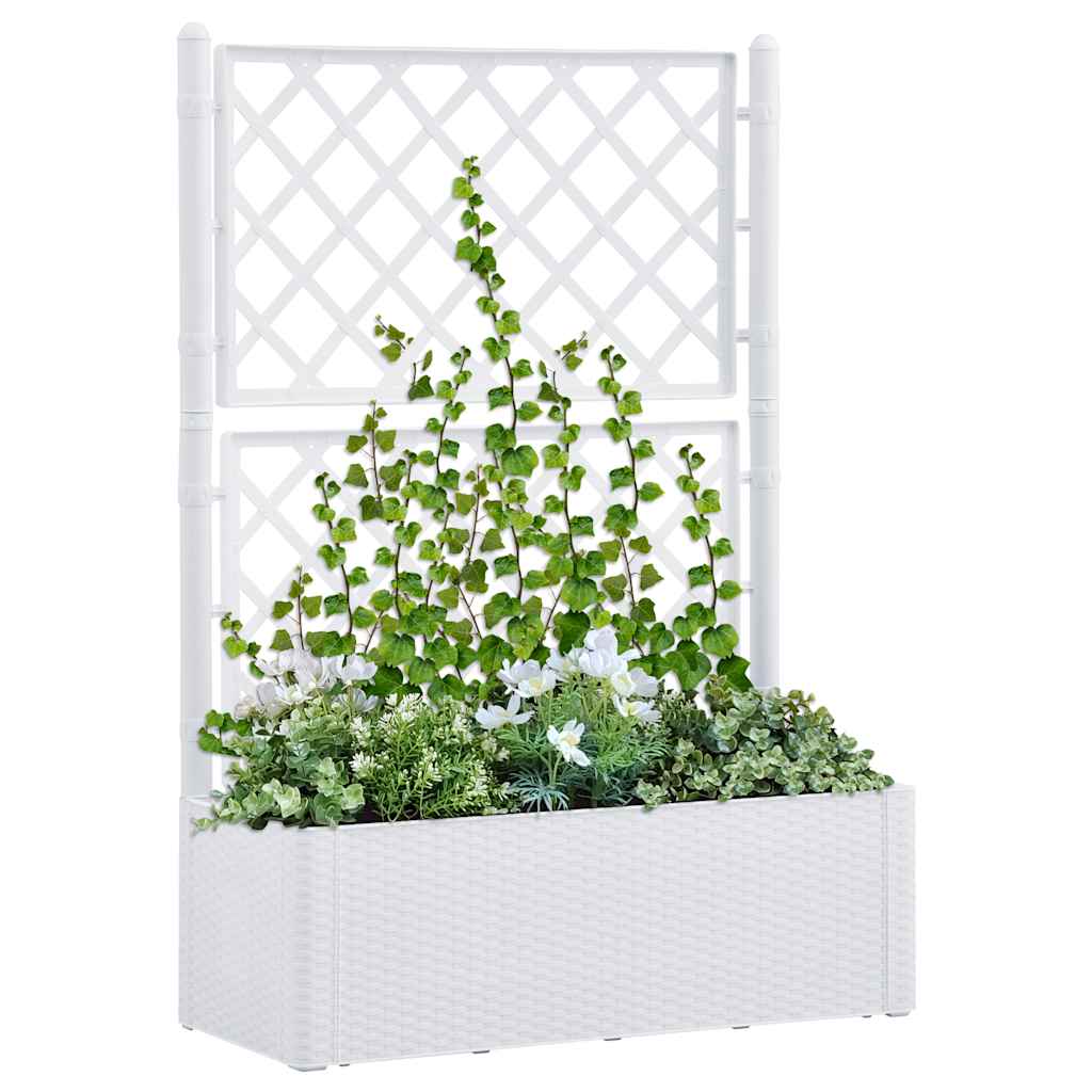 Garten-Hochbeet mit Spalier und Selbstbewässerungssystem Mokka