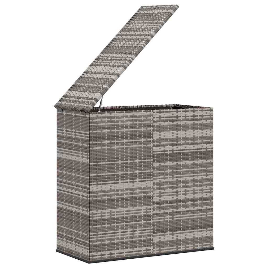 Garten-Kissenbox PE Rattan 100x49x103,5 cm Schwarz