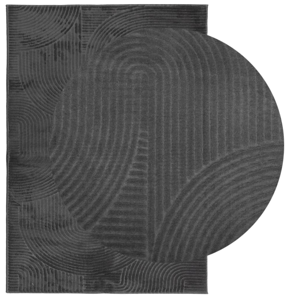 Teppich IZA Kurzflor Skandi-Stil Anthrazit 80x150 cm