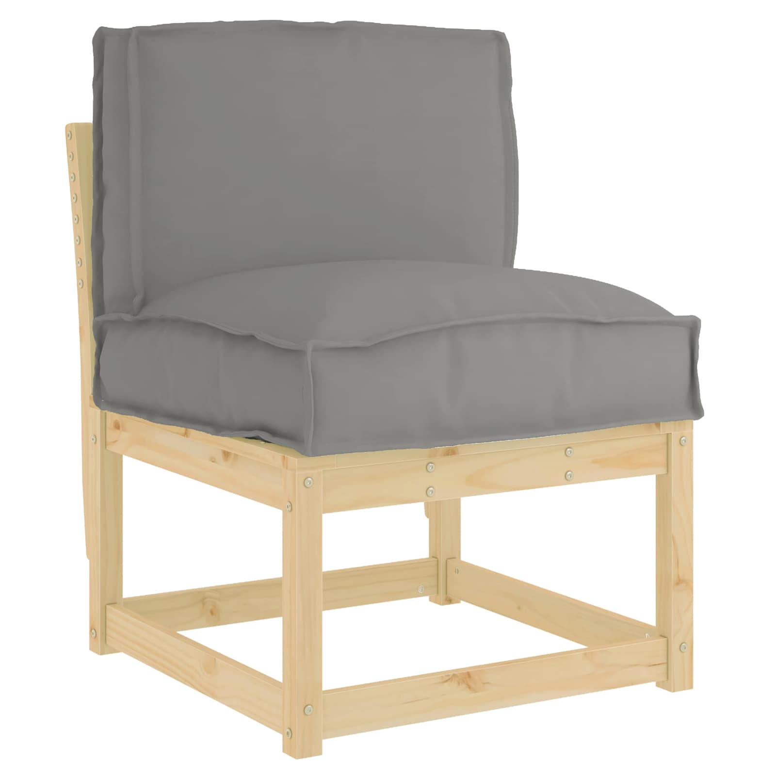Kissen Anthrazit 50 x 40 x 12 cm Oxford-Stoff