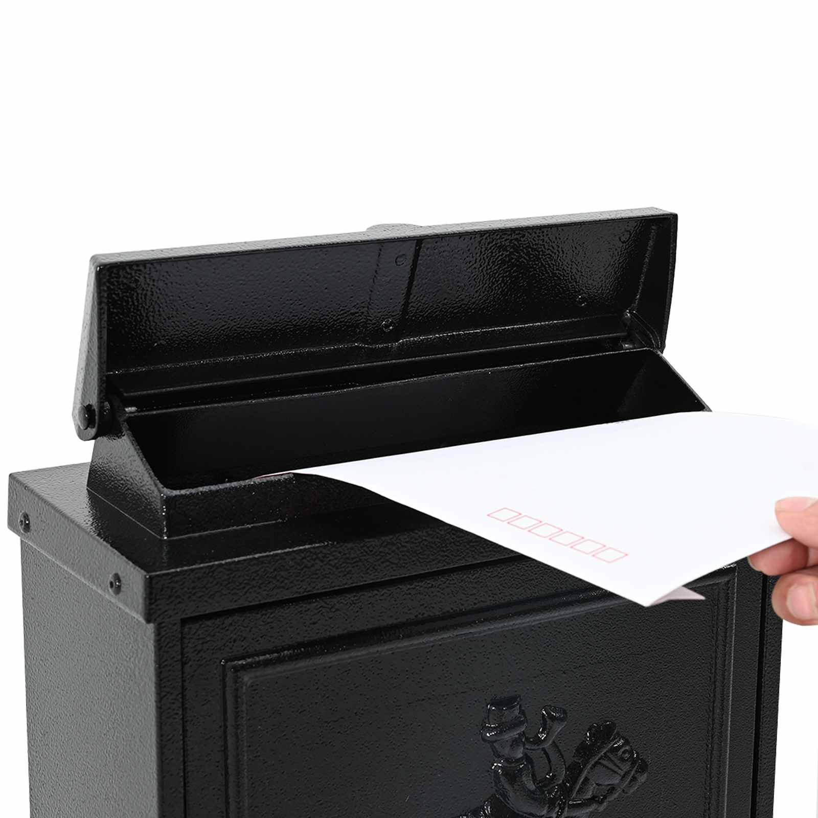 Wandmontierter Briefkasten Grün 29 x 13 x 41 cm Gussaluminium