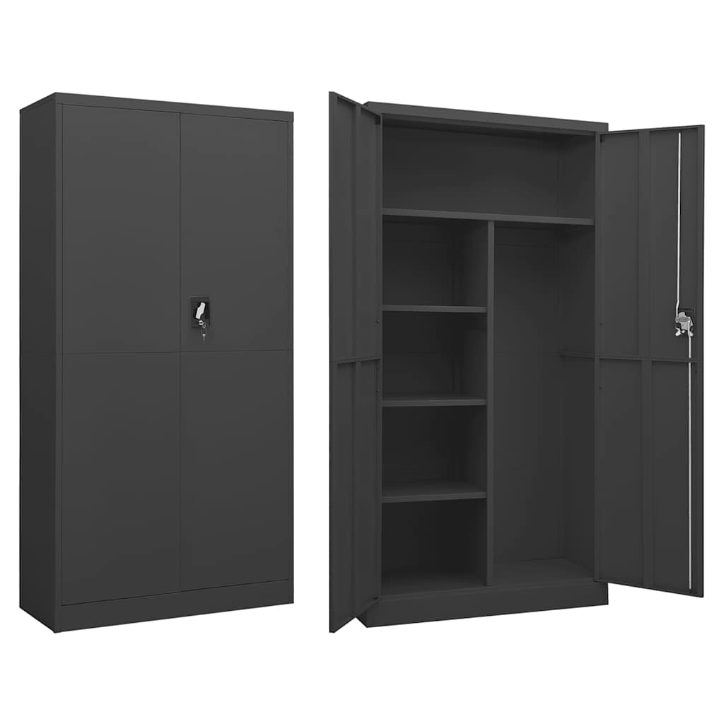 Schließfachschrank Weiß 90x40x180 cm Stahl