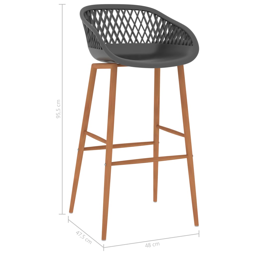Barhocker 2 Stk. Schwarz