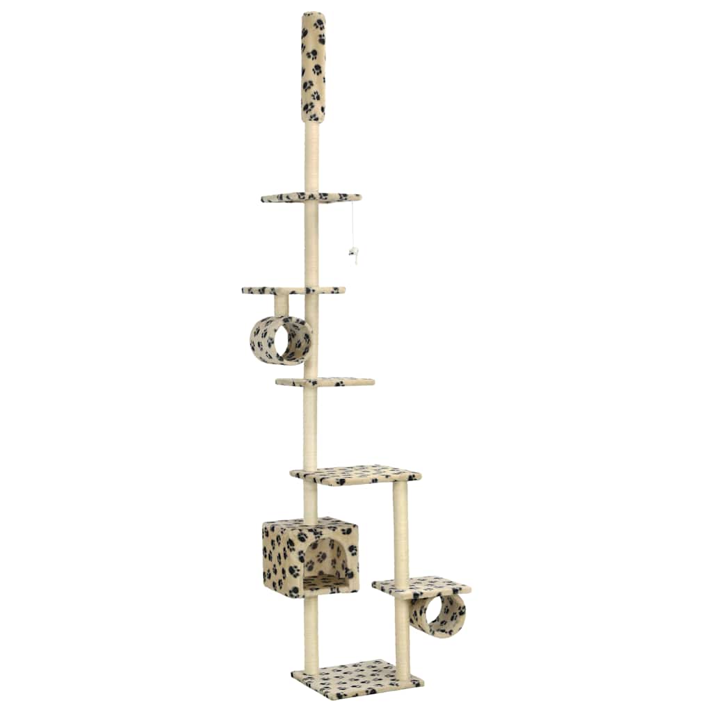 Katzenbaum mit Sisal-Kratzsäulen 260 cm Grau