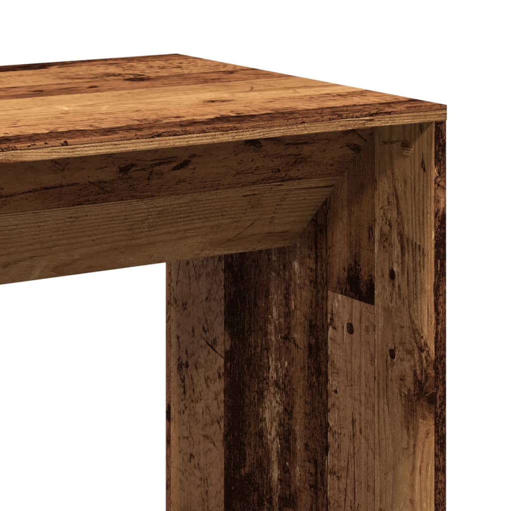 Bartisch Schwarz Eichen-Optik 102 x 50 x 103,5 cm Holzwerkstoff