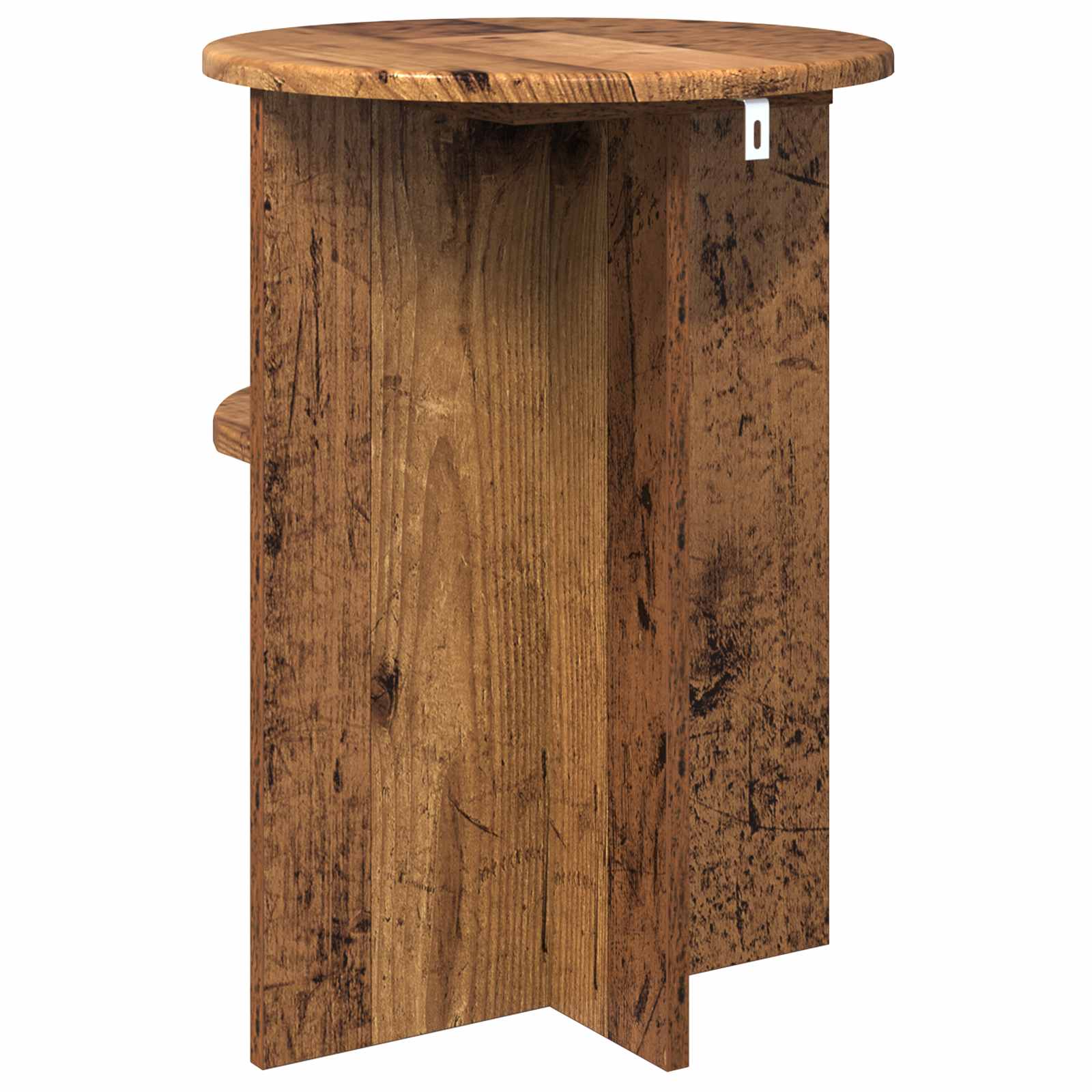 Beistelltisch mit Speicher Weiß Ø 39,5 x 55 cm Holzwerkstoff