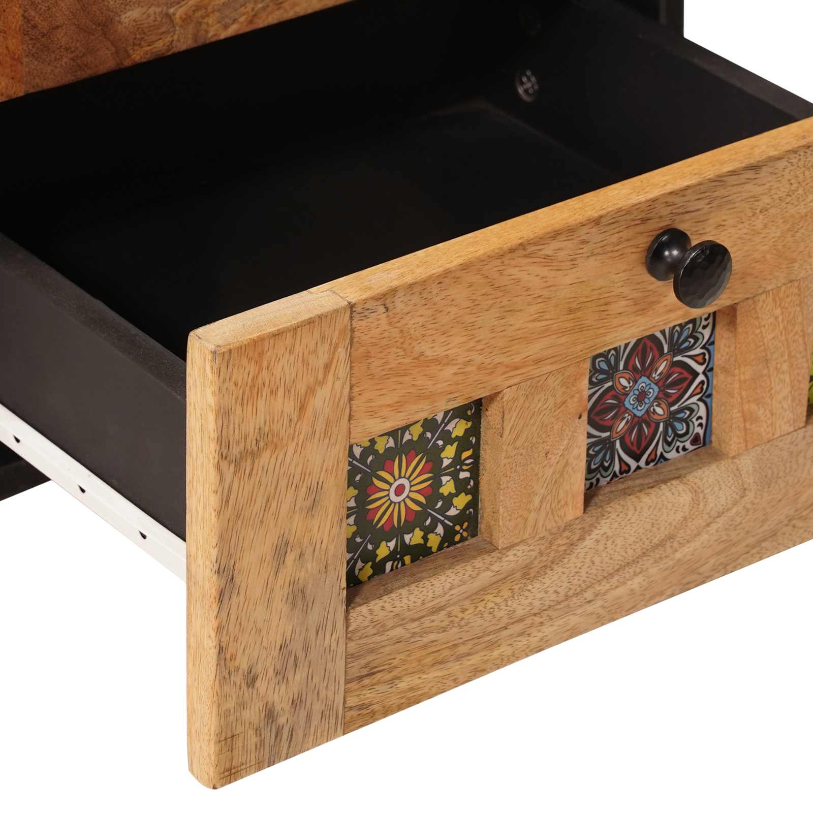 Nachttisch Braun 40 x 33 x 46 cm Massivholz Mango