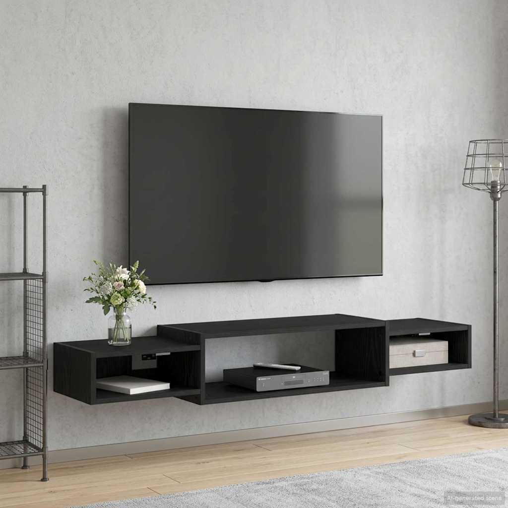 Wandmontierter TV-Schrank Wandhalterung Weiß 140 x 28 x 21 cm