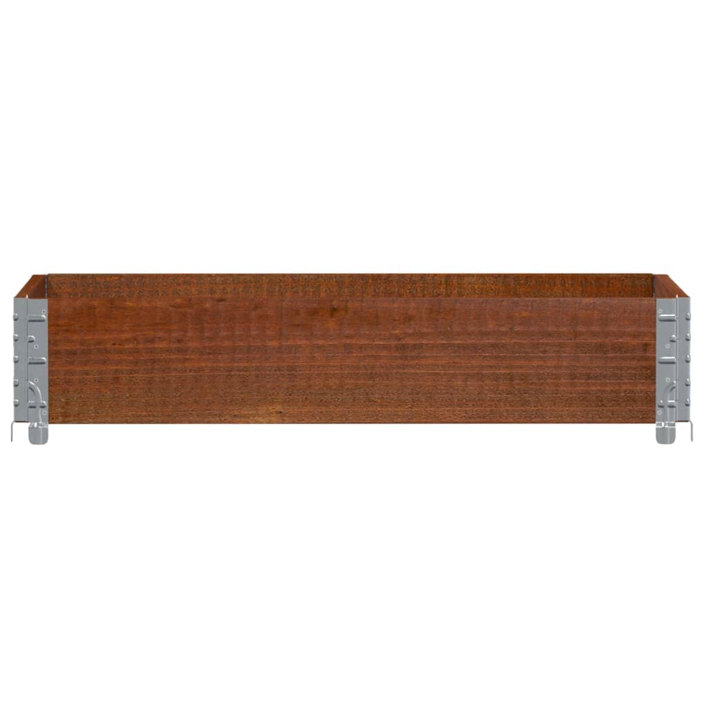 Paletten-Aufsatzrahmen Schwarz 80x60 cm Massivholz Kiefer