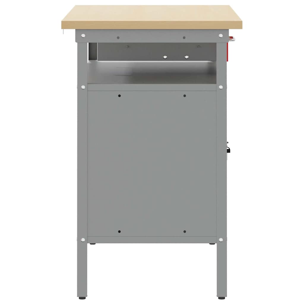 Werkbank mit Schubladen Schwarz und Grau 100 x 55 x 85 cm