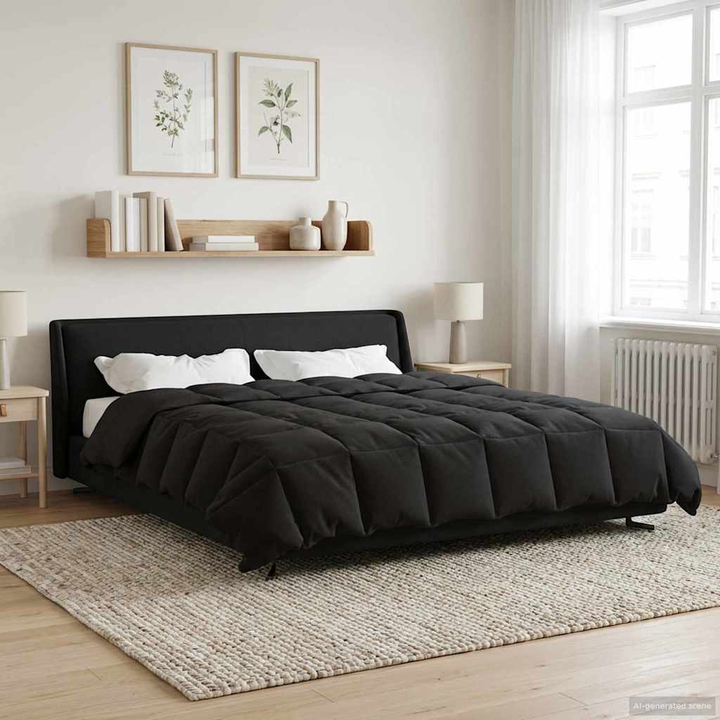 Ganzjahresbettdecke Anthrazit 135 x 200 cm Mikrofaser