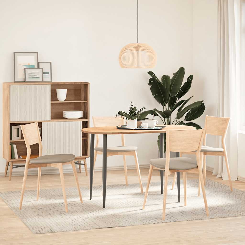 Tischplatte 80x40x2 cm Massivholz Eiche Oval