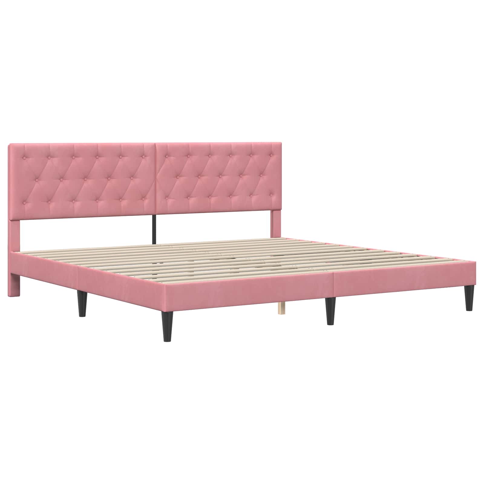 Bettgestell mit Matratze mit Kopfteil Hellgrau 80 x 200 cm Samt