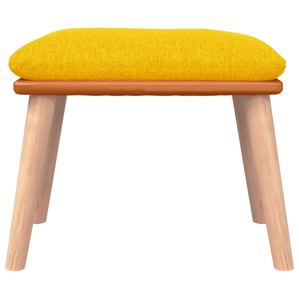 Schaukelsessel mit Hocker Dunkelgrau Stoff