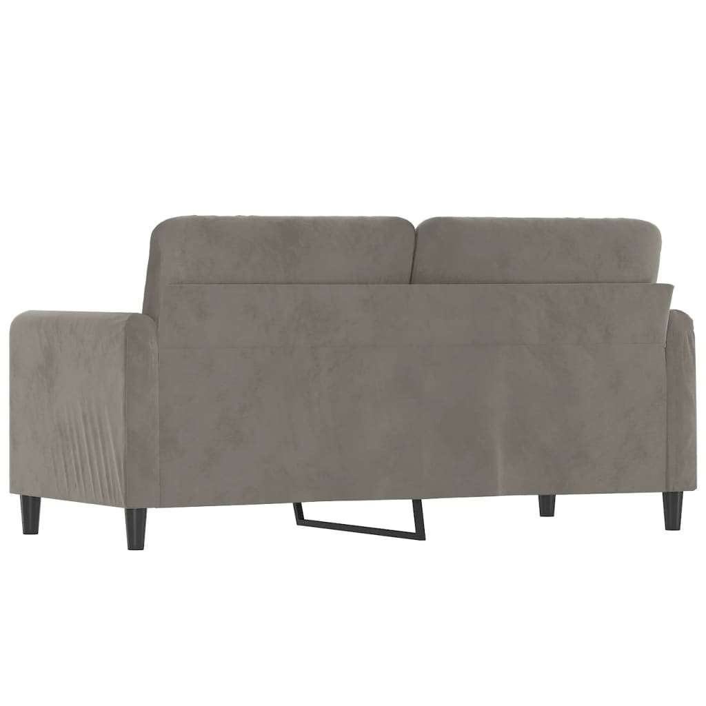 2-Sitzer-Sofa Hellgrau 120 cm Samt