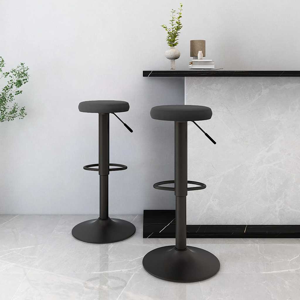 Barhocker 2 Stk. Schwarz Samt
