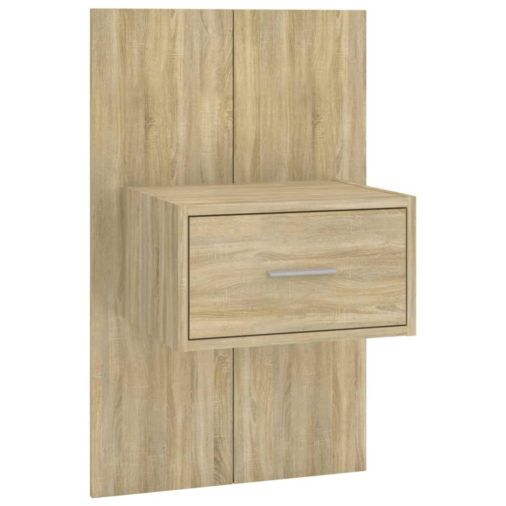 Kopfteil mit Nachttischen Weiß Holzwerkstoff