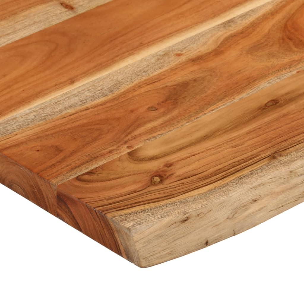 Tischplatte 40x40x2,5 cm Rechteckig Massivholz Akazie Baumkante