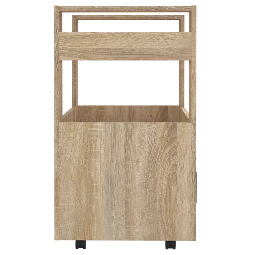 Küchenwagen Weiß 60x45x80 cm Holzwerkstoff