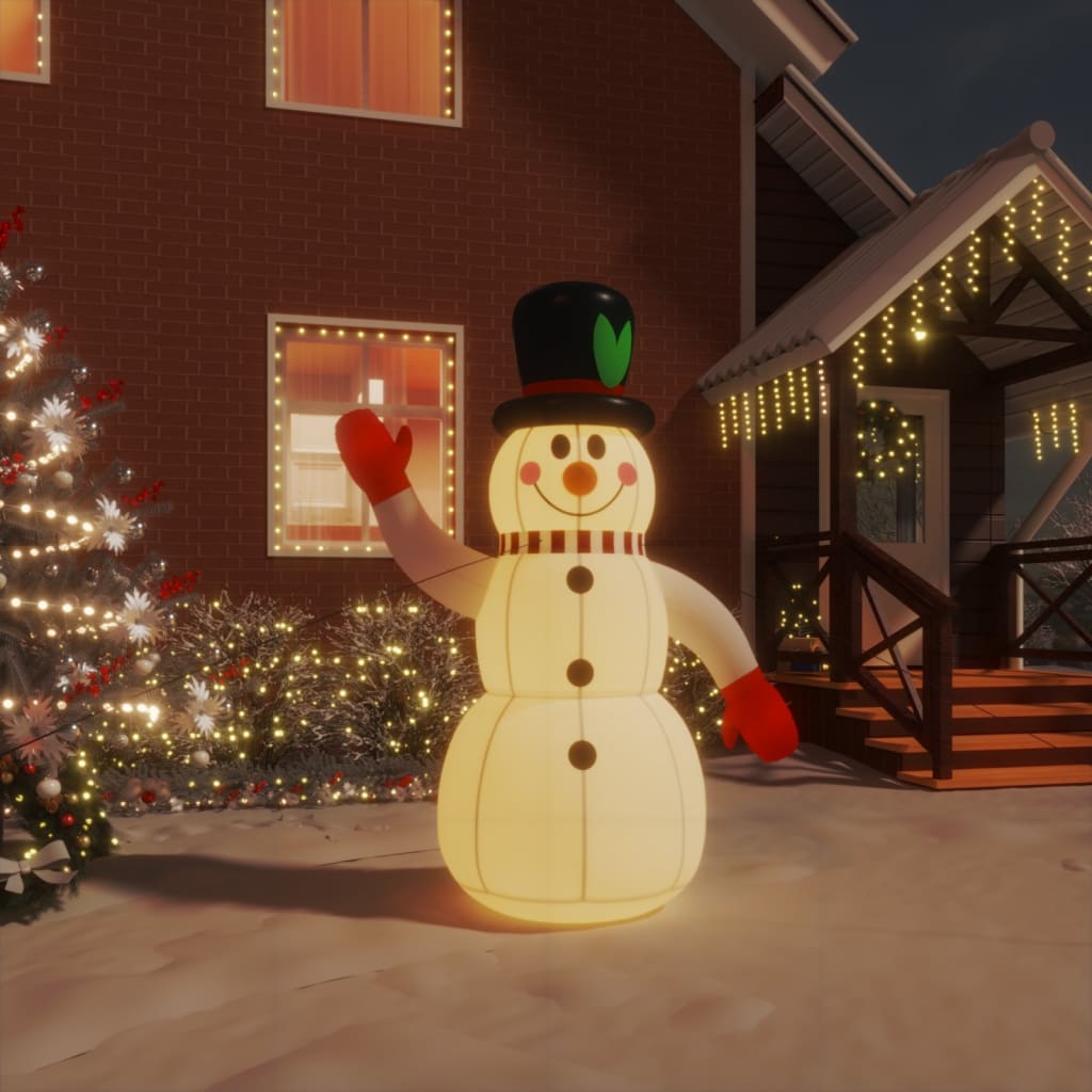 Aufblasbarer Schneemann mit LEDs 455 cm