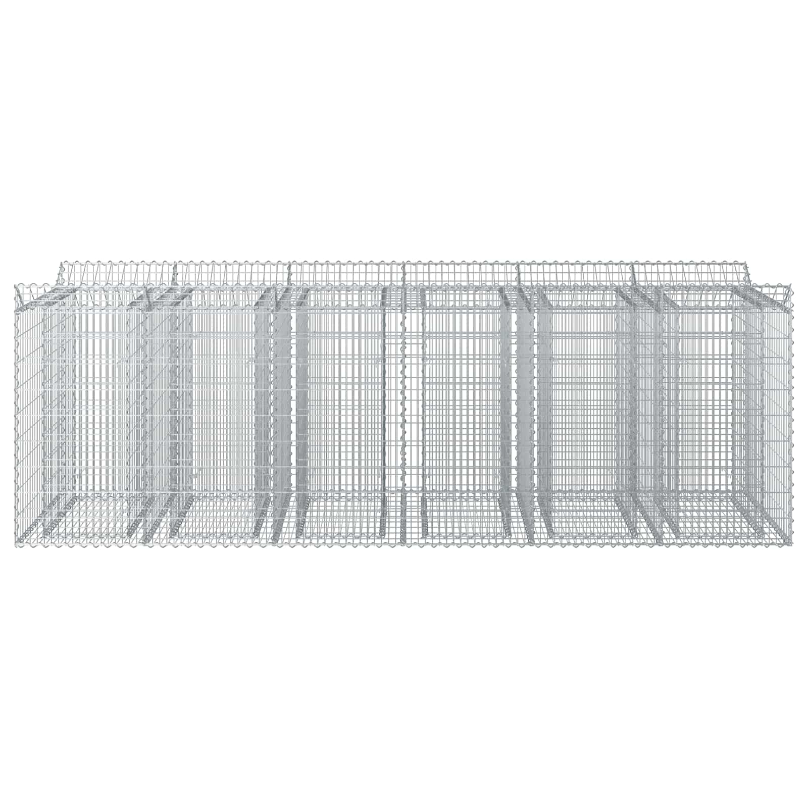 Gabionen-Hochbeet 2 pcs Silber