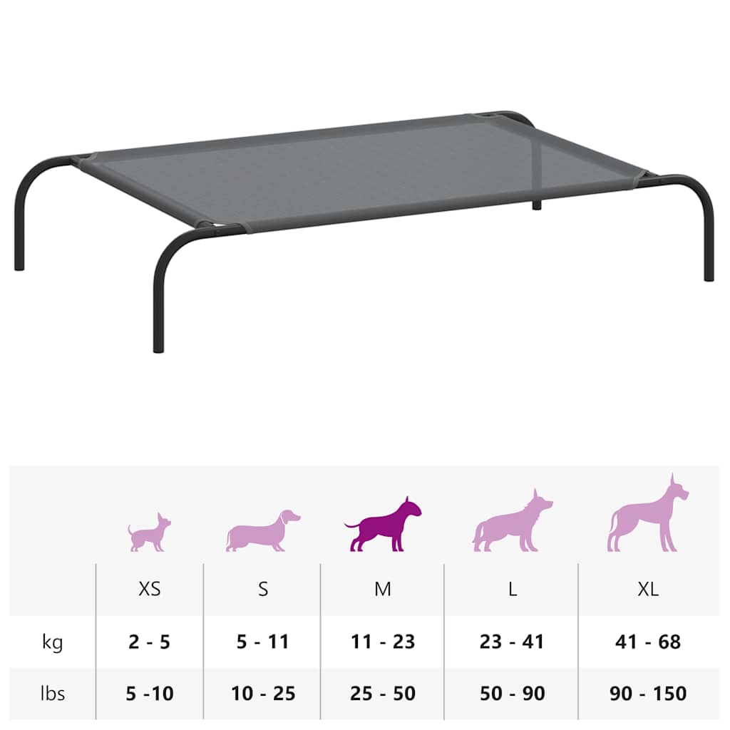 Erhöhtes Hundebett Schwarz S Textilene