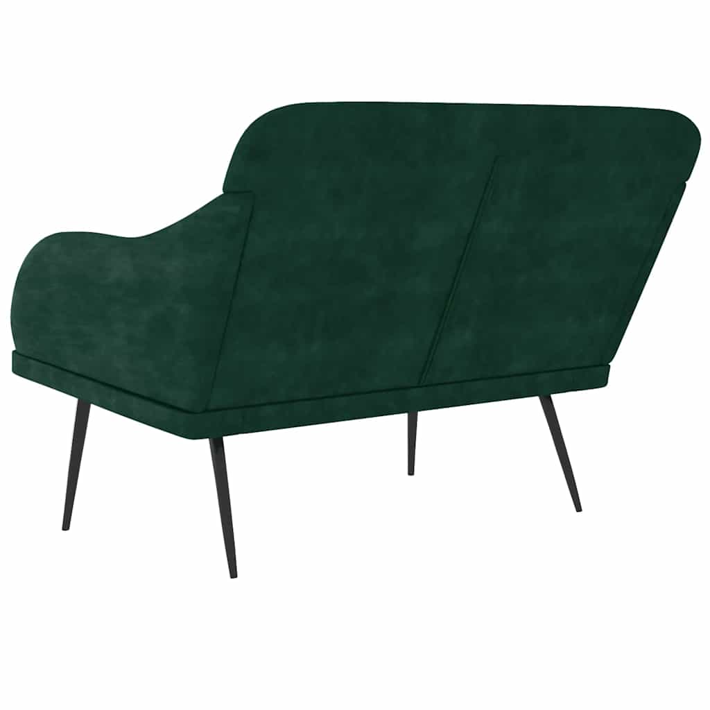 Sitzbank Dunkelgrün 110x76x80 cm Samt
