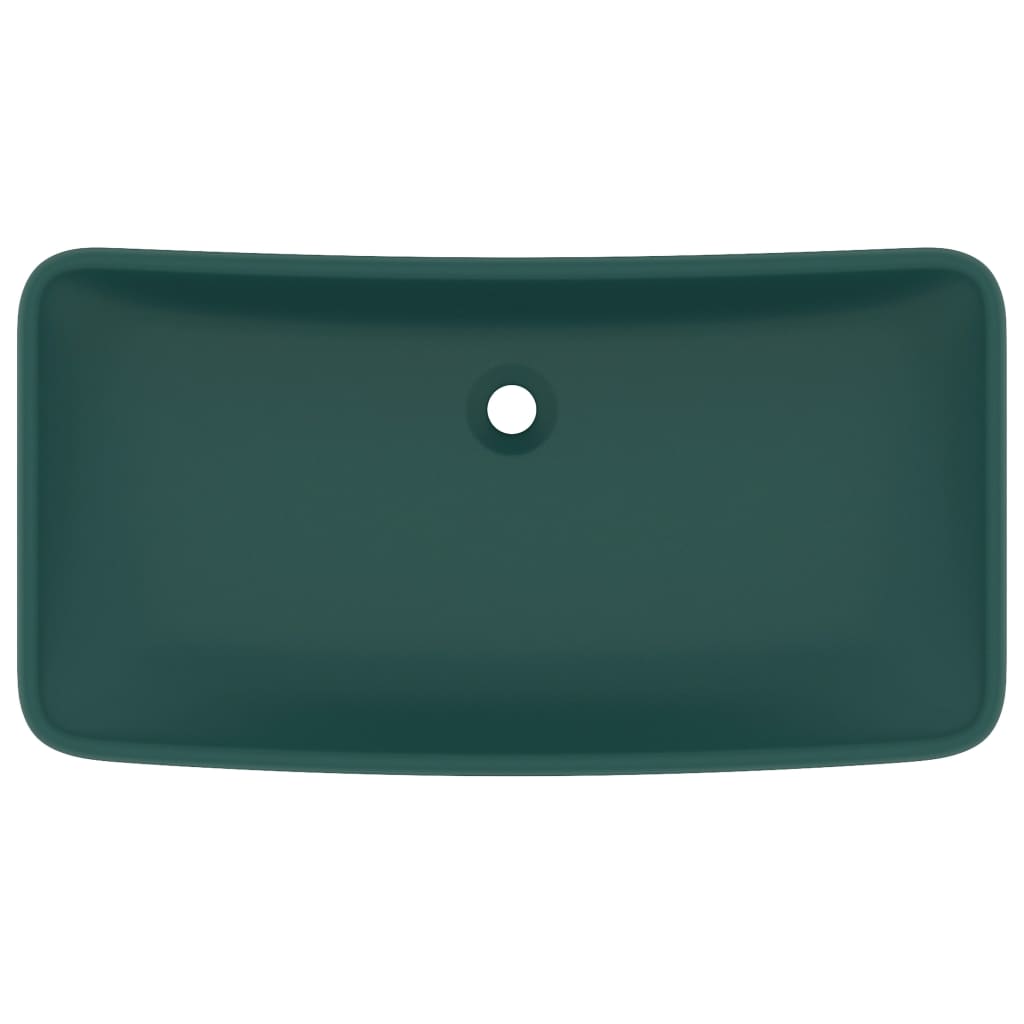 Luxus-Waschbecken Rechteckig Matt Weiß 71x38 cm Keramik
