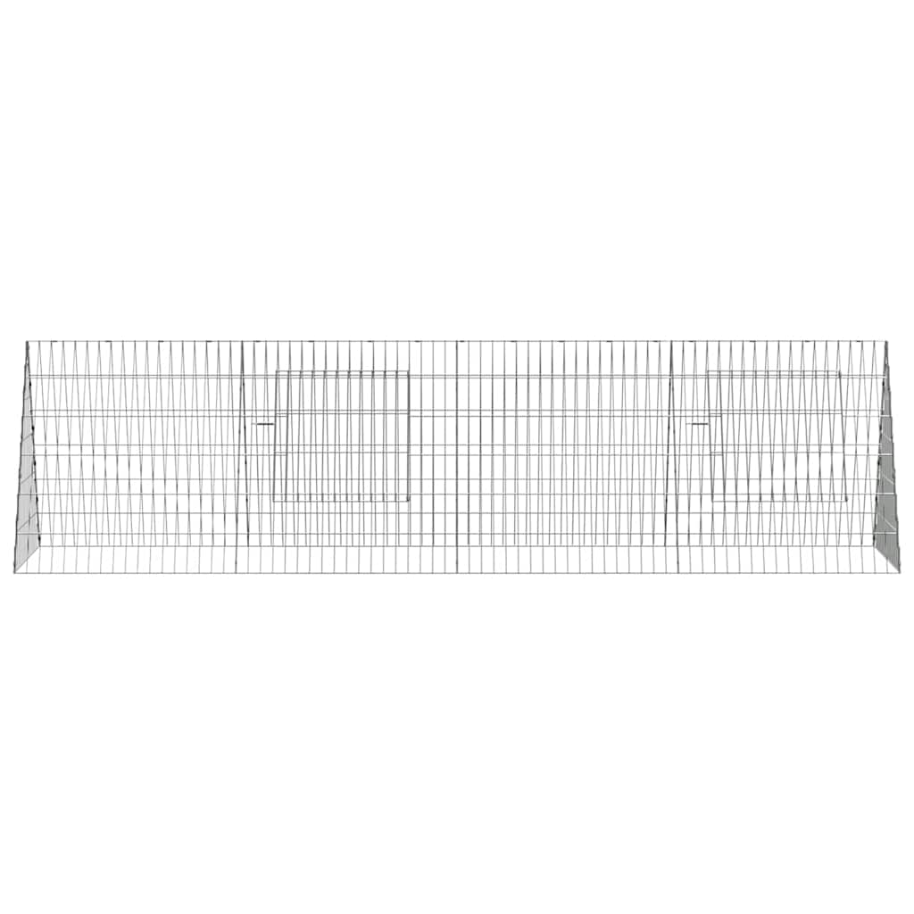 Hasenkäfig Silber 110 x 55 x 55 cm Verzinkter Stahl