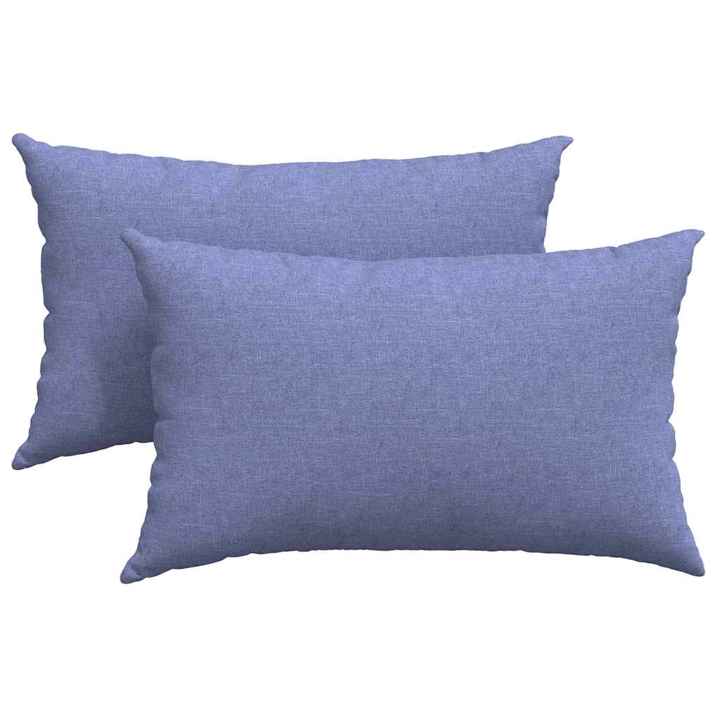 Sofakissen 2 pcs Hellgrau 50 x 30 cm Stoff