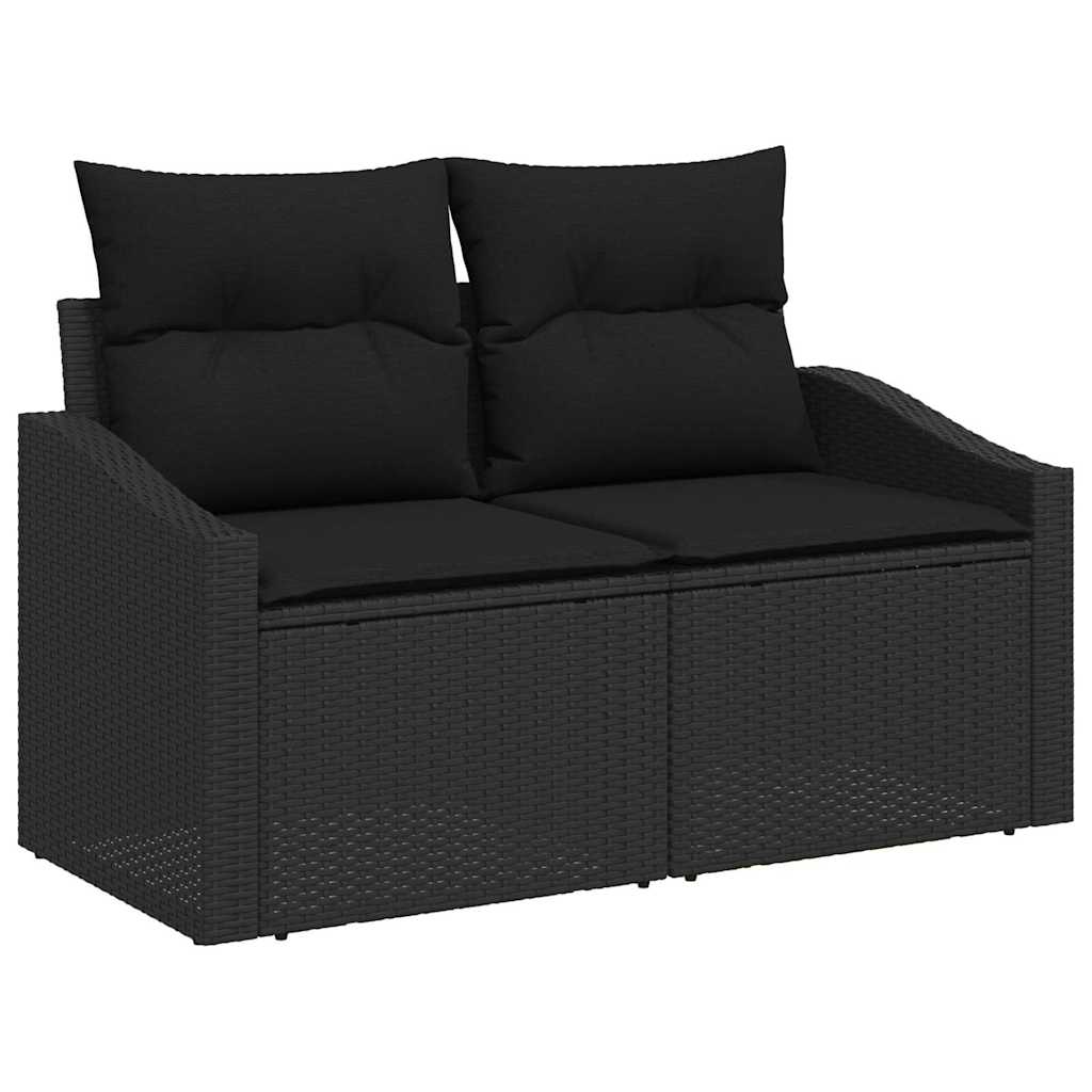 Garten Essgruppe mit Kissen 11 pcs Schwarz und Creme