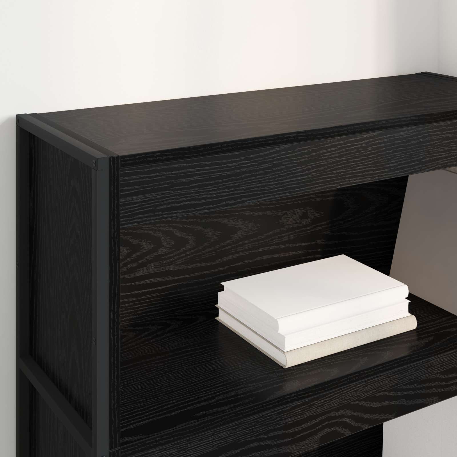 Bücherregal 2 pcs Schwarz Eichen-Optik 60 x 30 x 189,5 cm