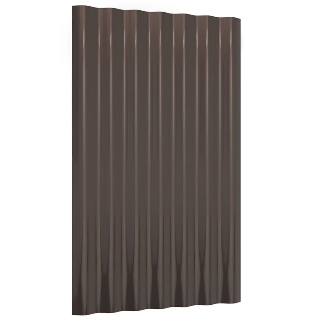 Dachpaneele 12 Stk. Verzinkter Stahl Grün 100x36 cm