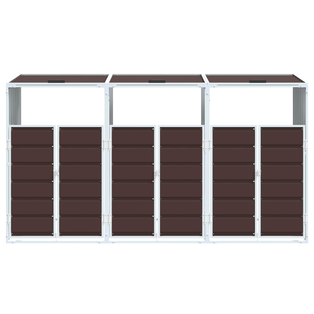 Mülltonnenbox für 1 Tonne Grün 72x81x115 cm Stahl
