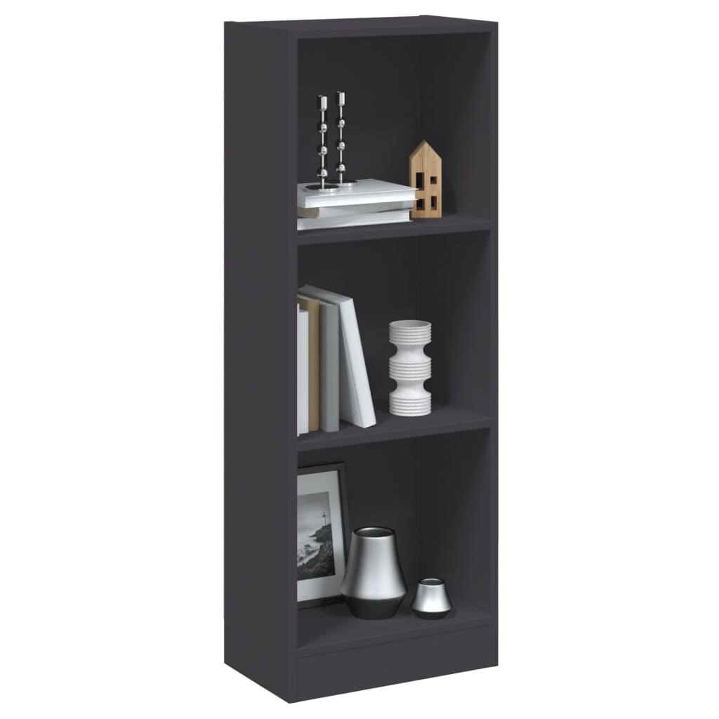 Bücherregal 3 Fächer Weiß 40x24x109 cm Holzwerkstoff