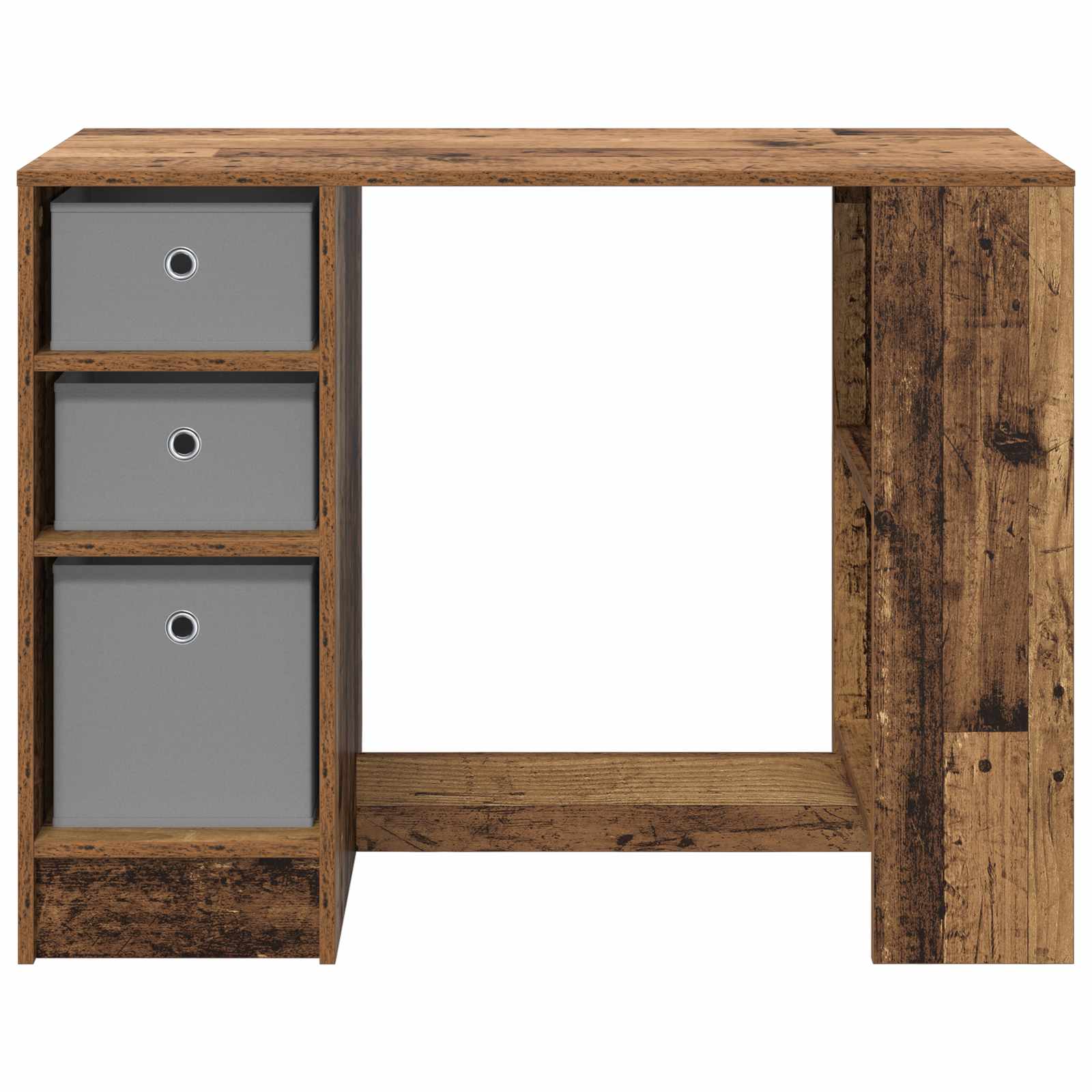 Schreibtisch mit Schubladen Weiß 100 x 40 x 75 cm Holzwerkstoff