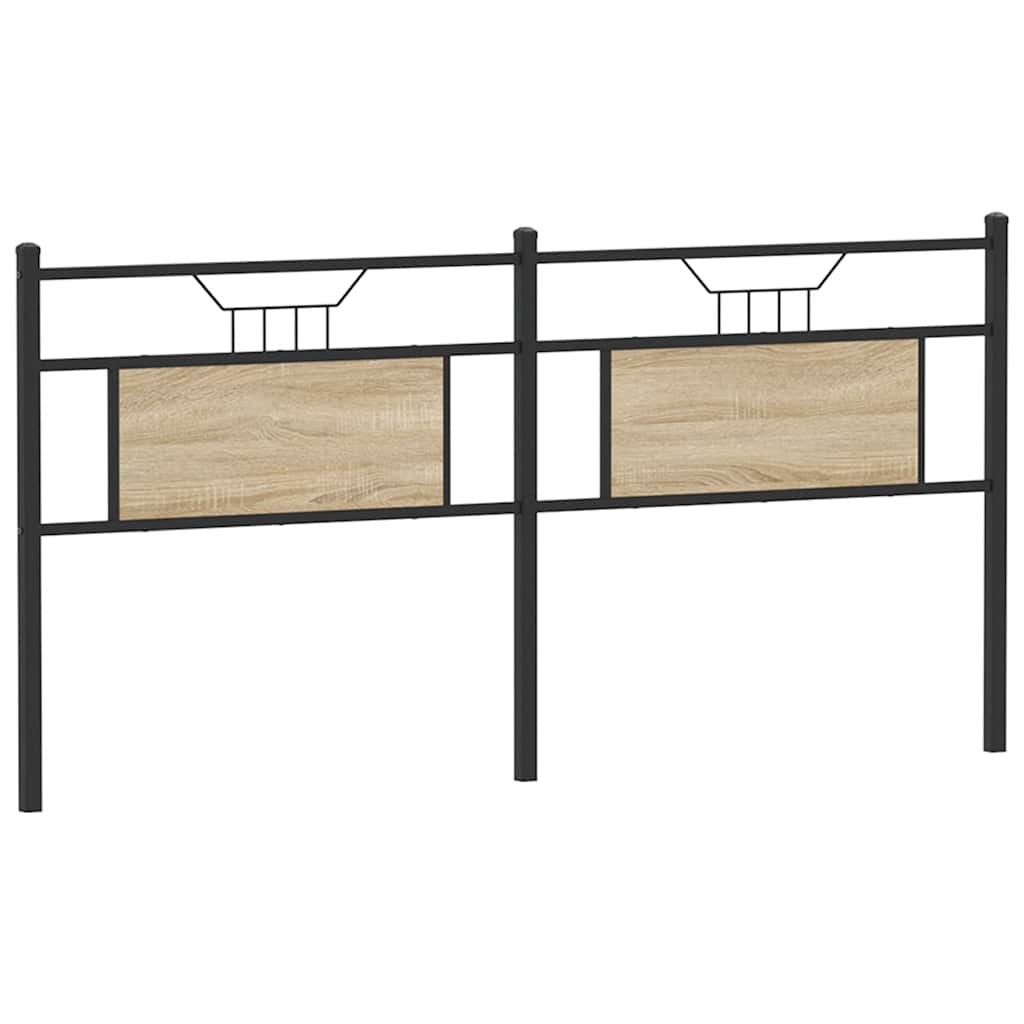 Ersatz-Kopfteil Räuchereiche 75 cm Holzwerkstoff und Stahl
