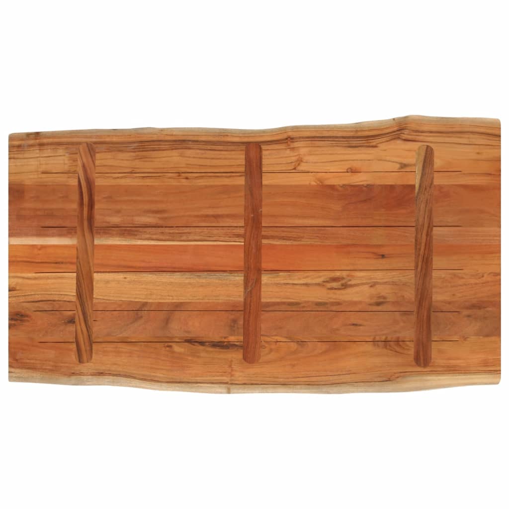 Tischplatte 40x40x2,5 cm Rechteckig Massivholz Akazie Baumkante