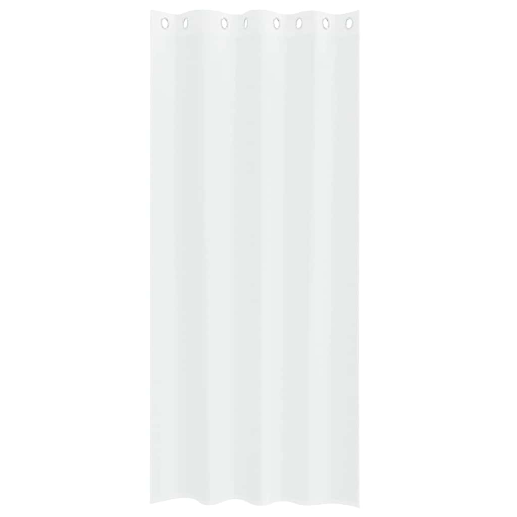 Voile-Vorhang mit Vorhängen 2 pcs Weiß 140 x 140 cm Polyester
