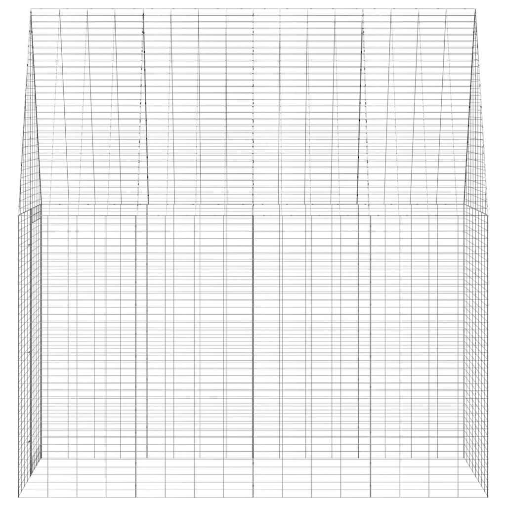 Hühnerkäfig 2 pcs Silber 600 x 100 x 210 cm Verzinkter Stahl