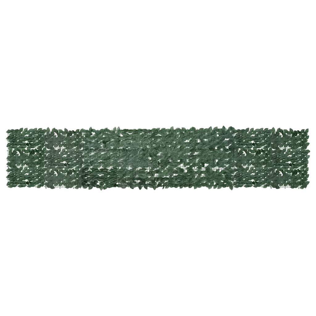 Balkon-Sichtschutz mit Dunkelgrünen Blättern 300x75 cm