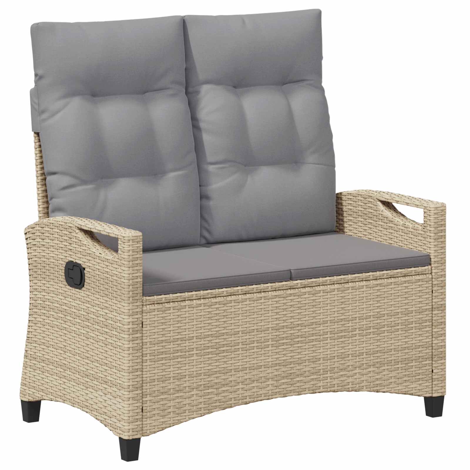 Gartenbank Schwarz 105 x 60 x 112 cm Stahl und Polyester