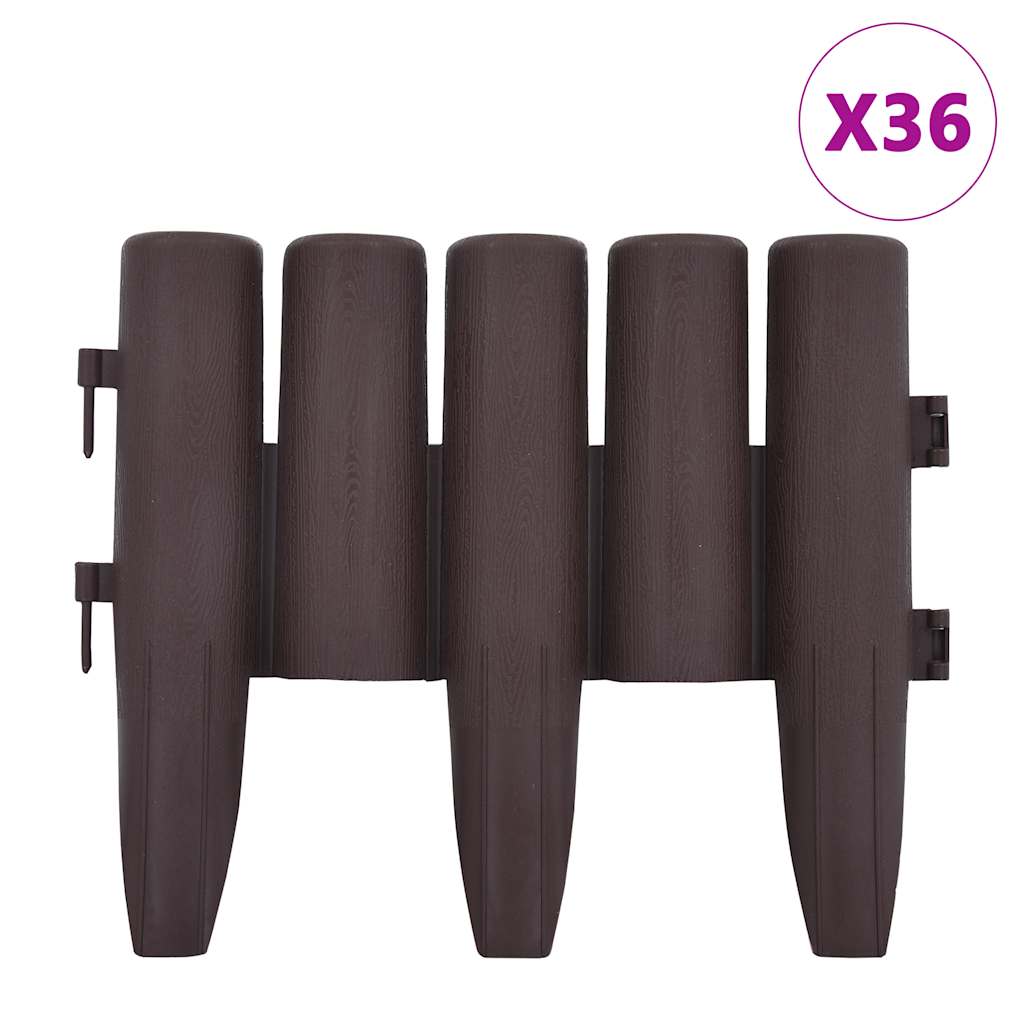 Rasenkanten 36 Stk. Grau 10 m PP