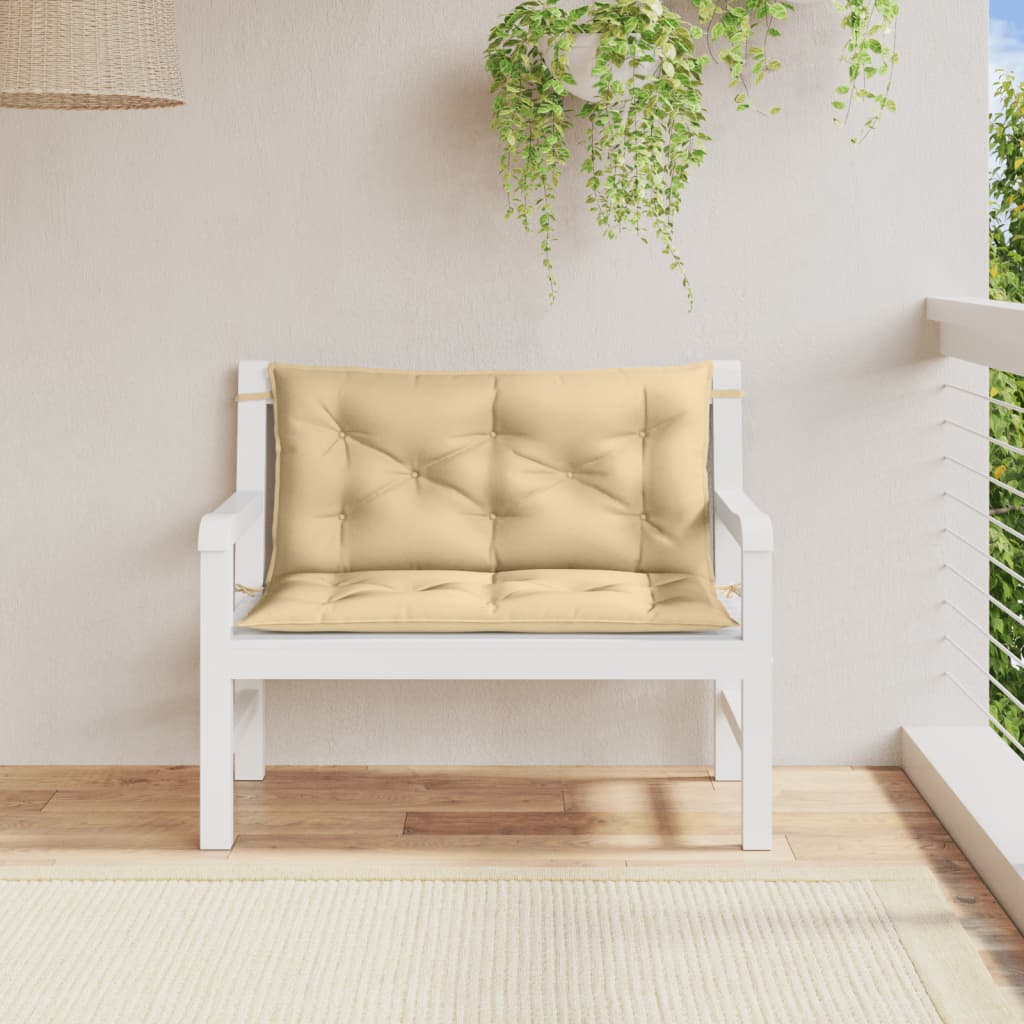 Gartenbank-Auflagen 2 Stk. Melange Anthrazit 100x50x7 cm Stoff