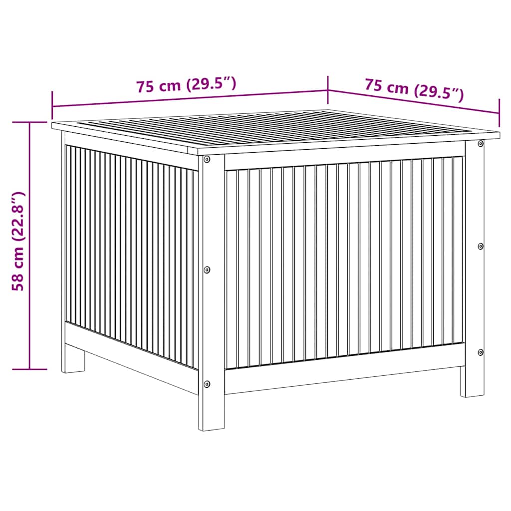 Gartenbox 90x50x58 cm Massivholz Akazie